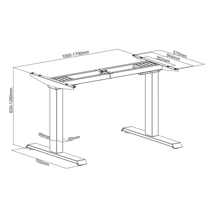 Dual Motors Electric Sit-Stand Desk-DM23-01R