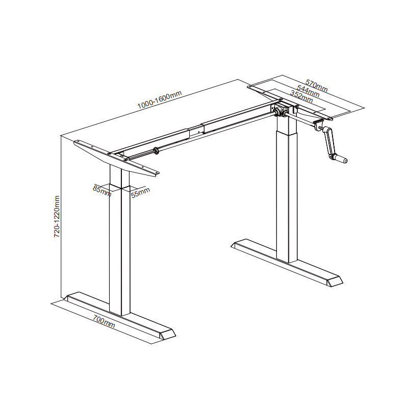 Manual Sit-Stand Desk-HC22-01