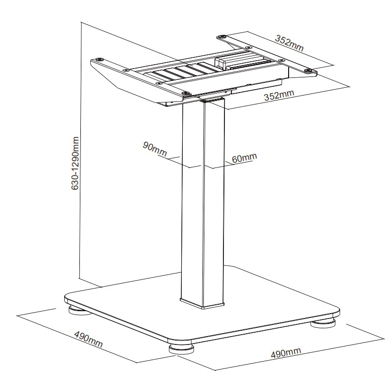 Single Motor & leg Electric Sit-Stand Desk-SM13SC-01